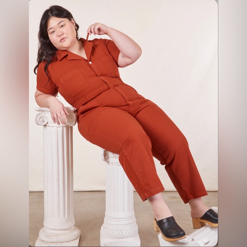 NWT Big Bud Press Short Sleeve Jumpsuit Paprika Orange XL